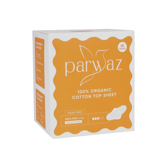 Parwaz Ultra Thin Long Cotton Sheet 10 Pads