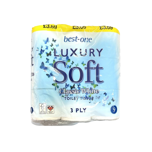 Best-One Luxury Soft Classic White Toilet Tissue 3 Ply 9