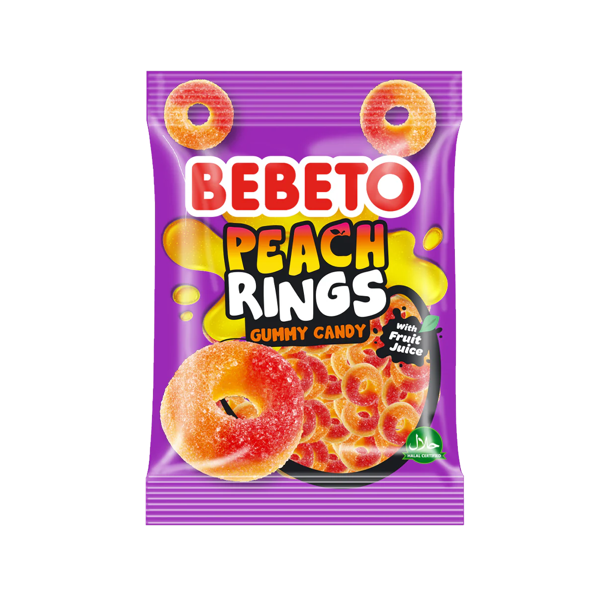 Bebeto Peach Rings 80g