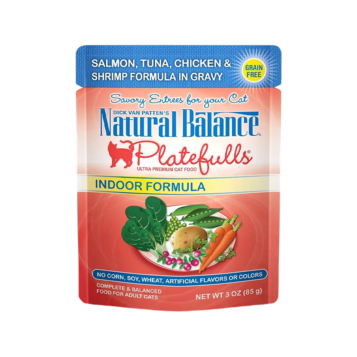 Natural Balance Platefulls Grain Free Cat Food Salmon, Tuna, Chicken & Shrimp Formula