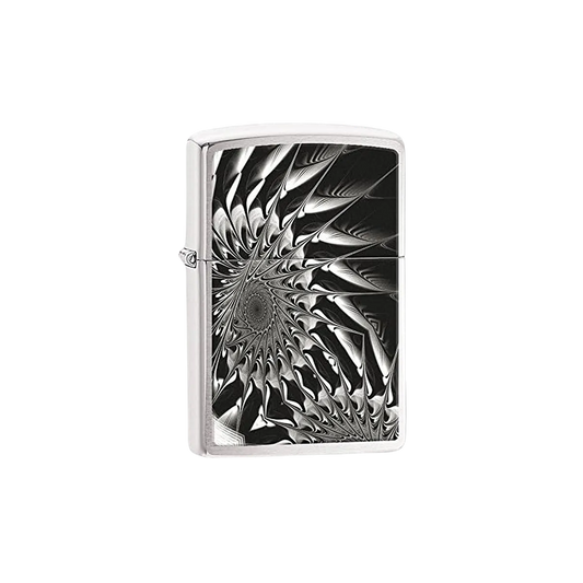 Zippo Lighter Metal Abstract Brushed Chrome Regular 29061 200
