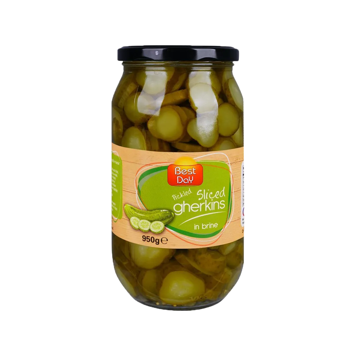 Best Day Mini Gherkins in Brine and Vinegar 980g