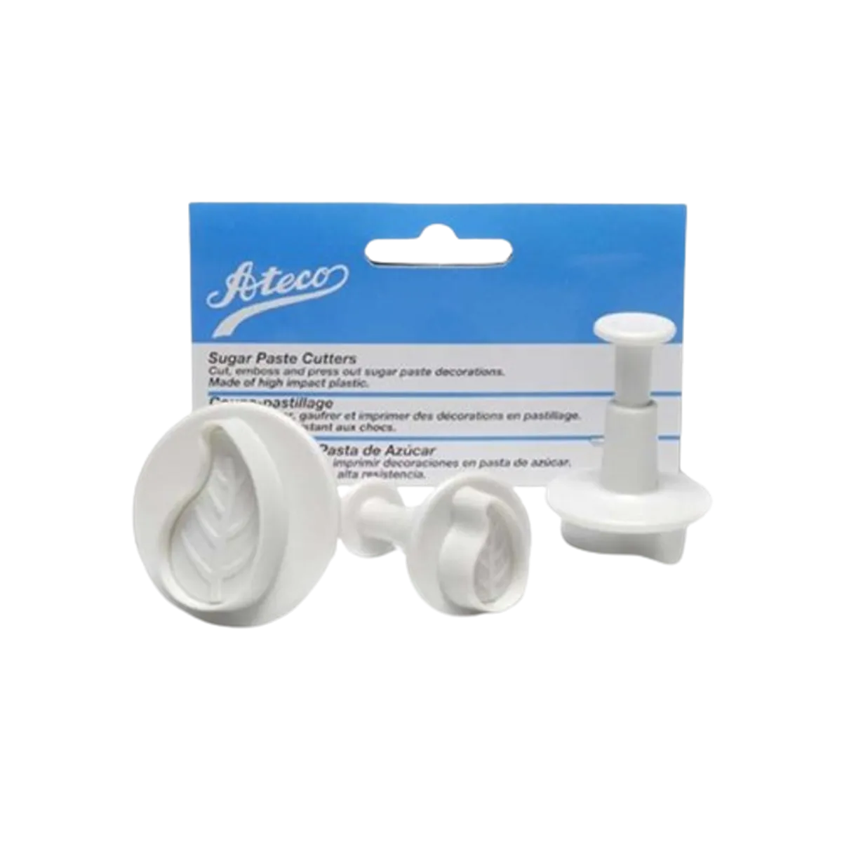 Ateco Plunger Cutters, Set of 3: Curved Leaf