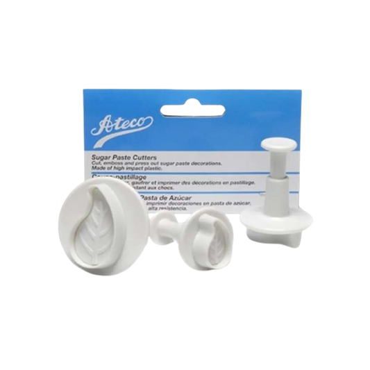 Ateco Plunger Cutters, Set of 3: Curved Leaf