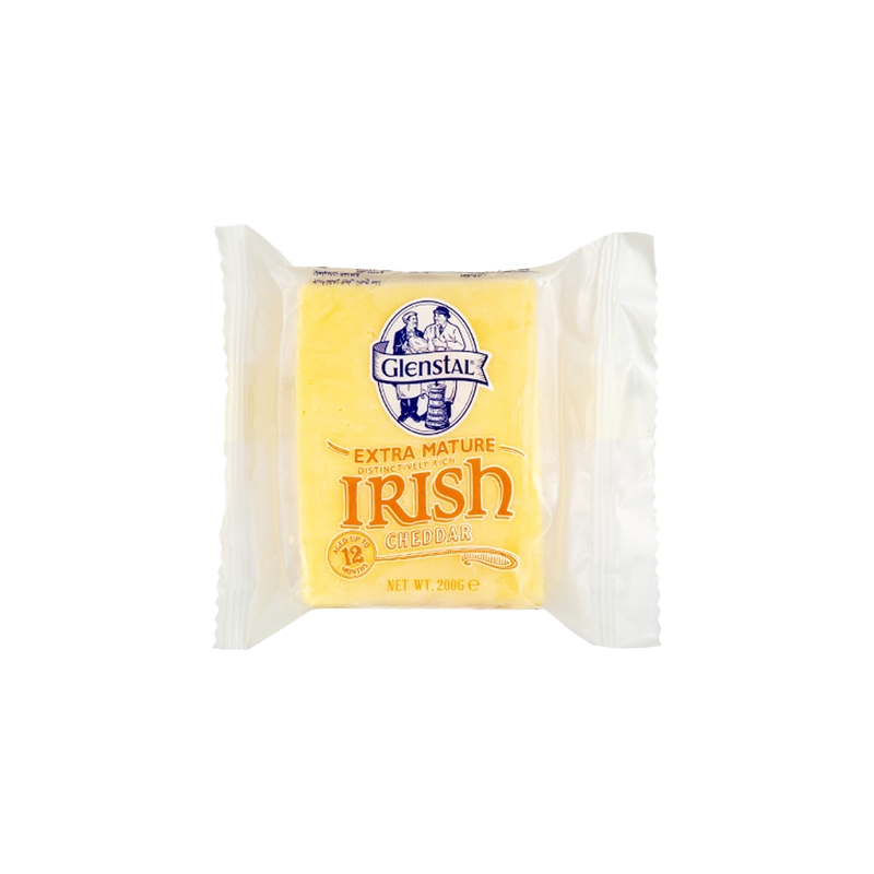 Glenstal Irish Cheddar Cheese White 200g Extra Mature