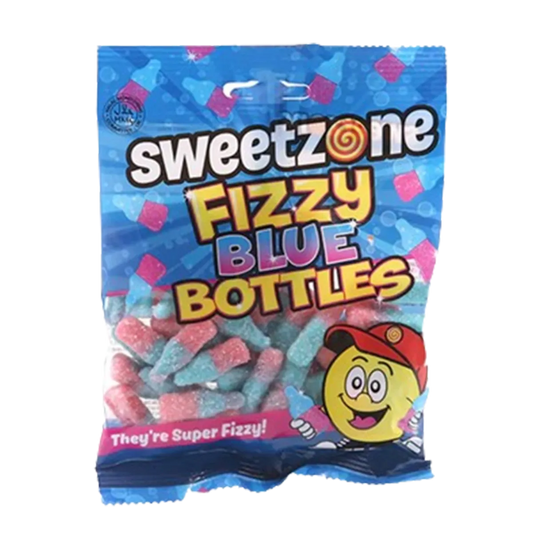Sweetzone Jelly Fizzy Blue Bottles 90g