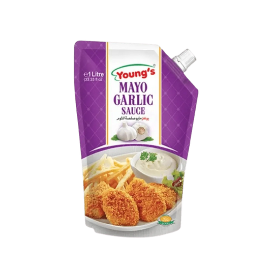 Youngs Mayo Garlic Sauce 1Ltr