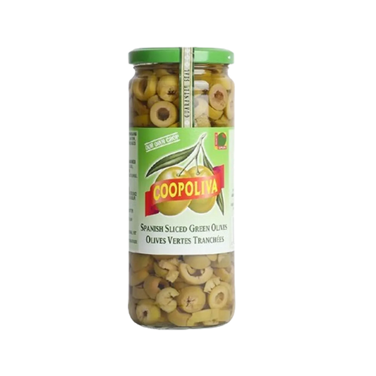Coopoliva Olive Green Slice 450g