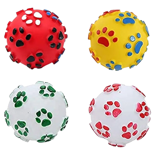 DOg And Cat Pet Toy Ball Set 4pcs