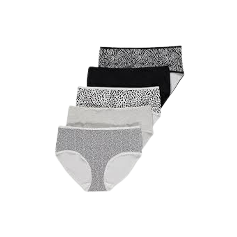 George Animal Print Midi Knickers 5 Pack Blackn white 18