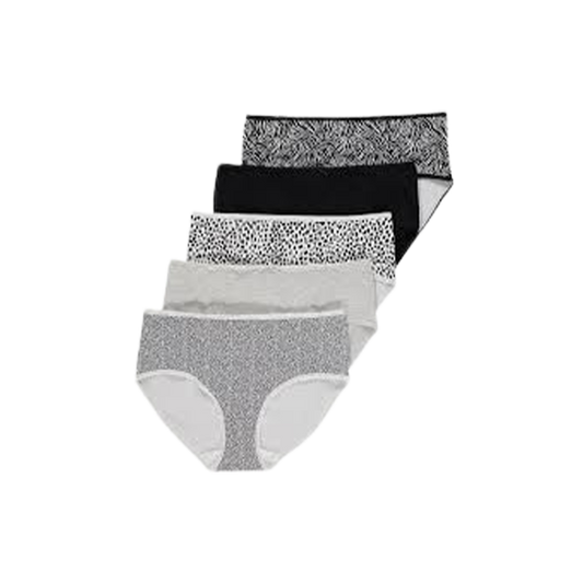 George Animal Print Midi Knickers 5 Pack Blackn white 18