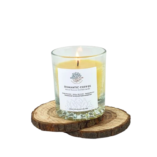 Organic plus Scented Candle Blue(Romantic coffee)