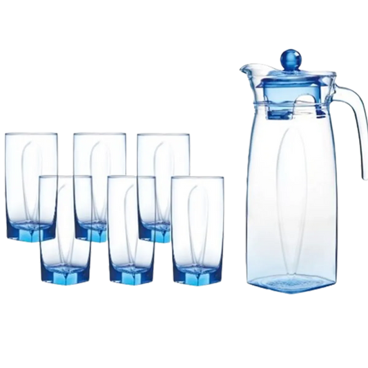 Luminarc Flame Ice Blue Water Set 7 Pic
