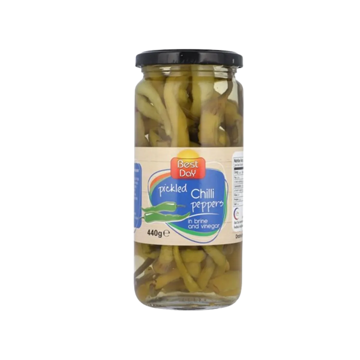 Best Day Pickle Chilli Peppers in brine vinegar 440g
