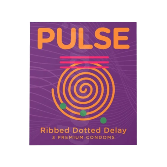 Pulse Ribbed Dotted Delay Condoms