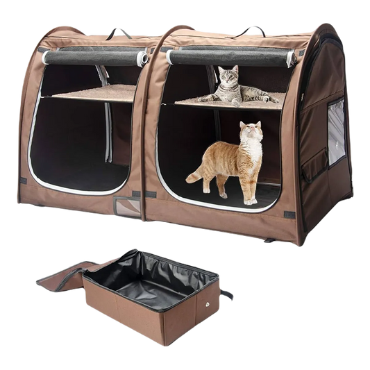 DOg And Cat XXL Double House Wth Zip Back Pocket