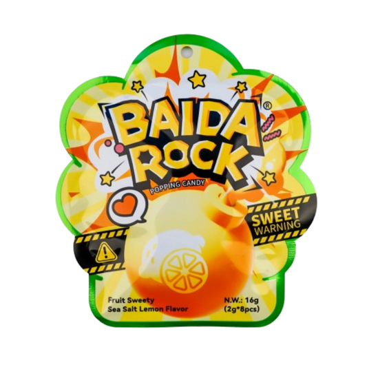 Baida Rock Popping Candy Sea Salt Lemon Flavour 16g