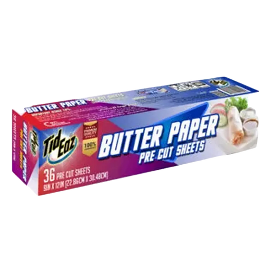 Tid Eaz Butter Paper Pre Cut Sheets 9/12cm 36 pcs