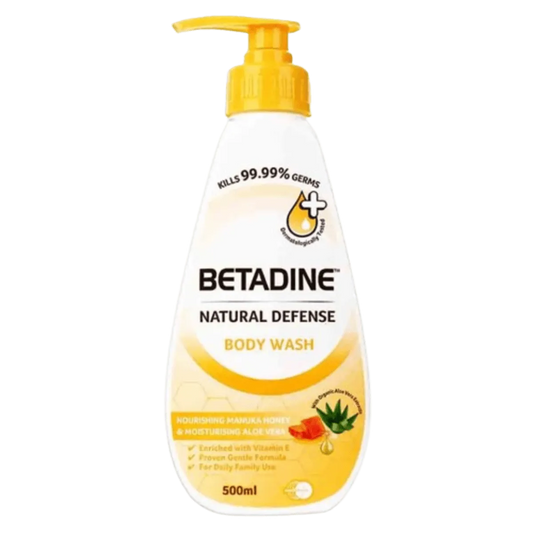 Betadine Natural Defense Body Wash Honey & Aloe Vera 500ml