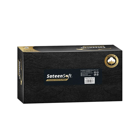 Sateen Soft Premium Executive Black Tissue Box