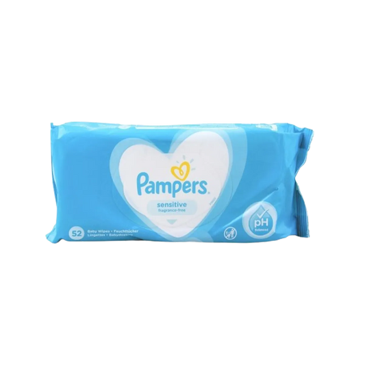 Pampers Sensitive White Baby Wipes 52 Wipes