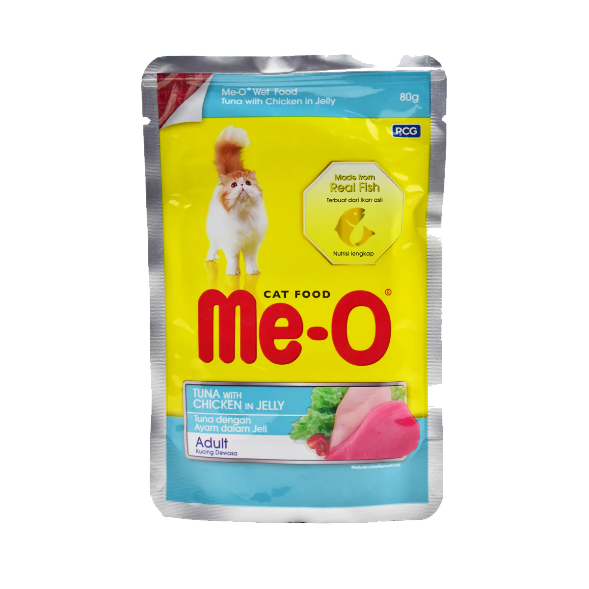 Me-o Adult Tuna With Chicken In Jelly Cat Food 80g