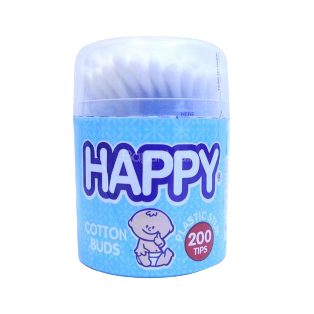Happy Soft & Clean Cotton Buds Wooden Plastic Stick 500Pic