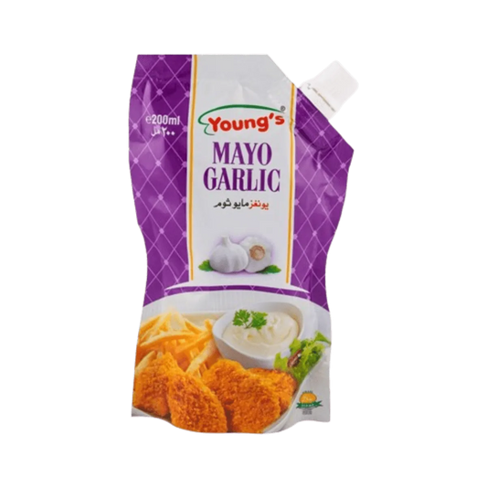 Young's Mayo Garlic Pouch 200ml