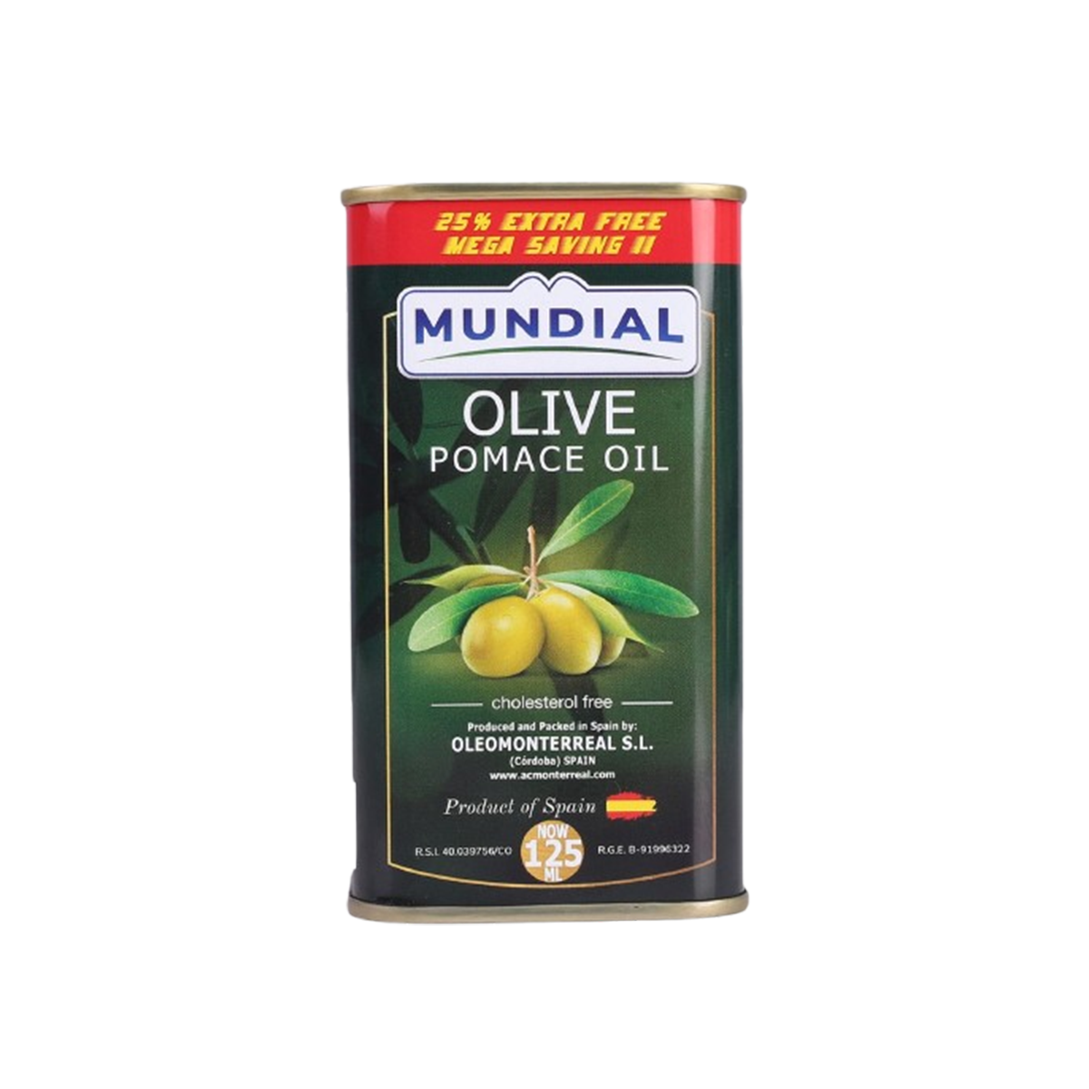 Mundial Pomace Olive Oil Tin 125ml