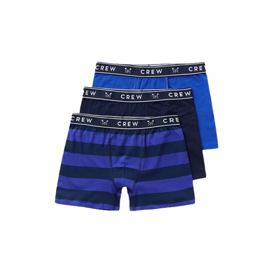 The Collection 3 Pack Navy And Blue Plain And Striped