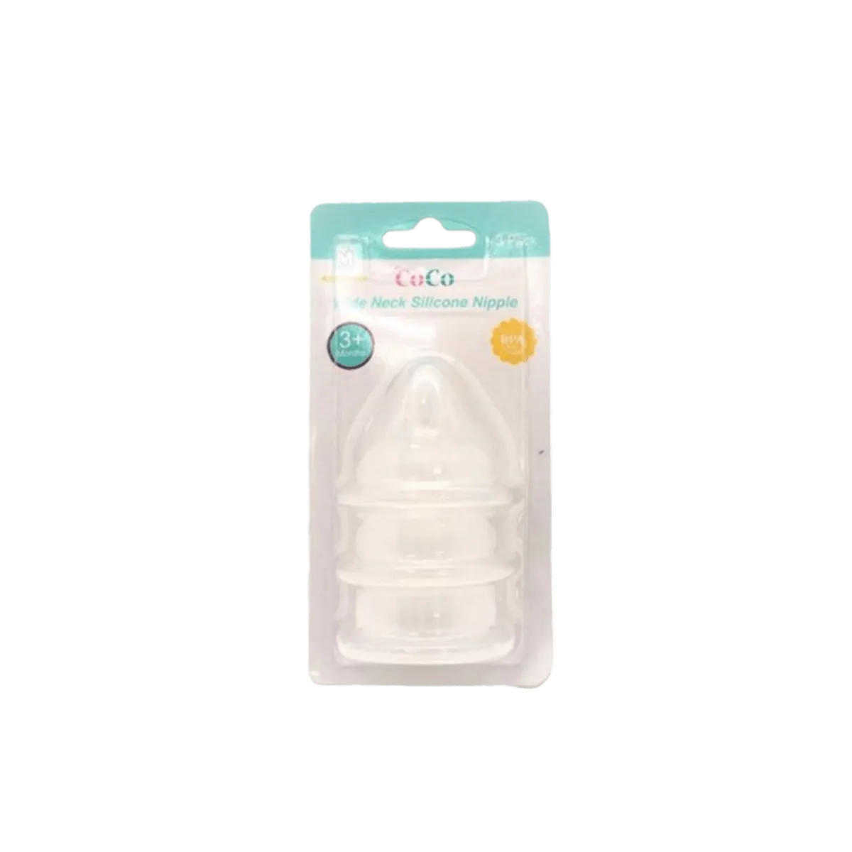 CoCo Wide Neck Silicone Nipple Size M 3+month