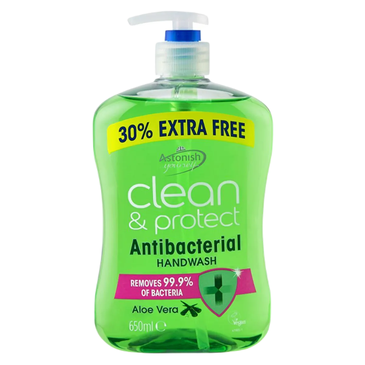 Astonish Clean & Protect Antibacterial Hand wash Aloe Vera 650ml