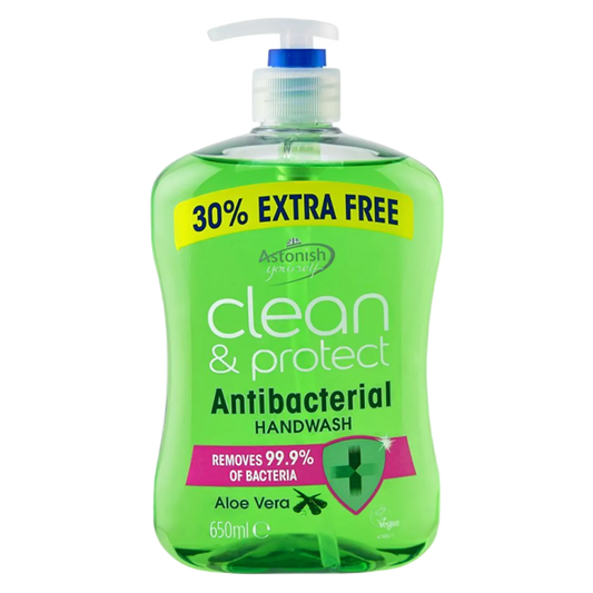 Astonish Clean & Protect Antibacterial Hand wash Aloe Vera 650ml