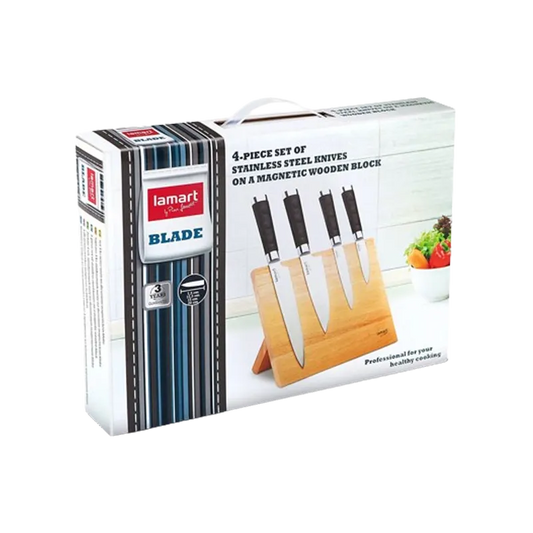 Lamart Blade 4-Piece Set Of StainLess Steel Knives On A