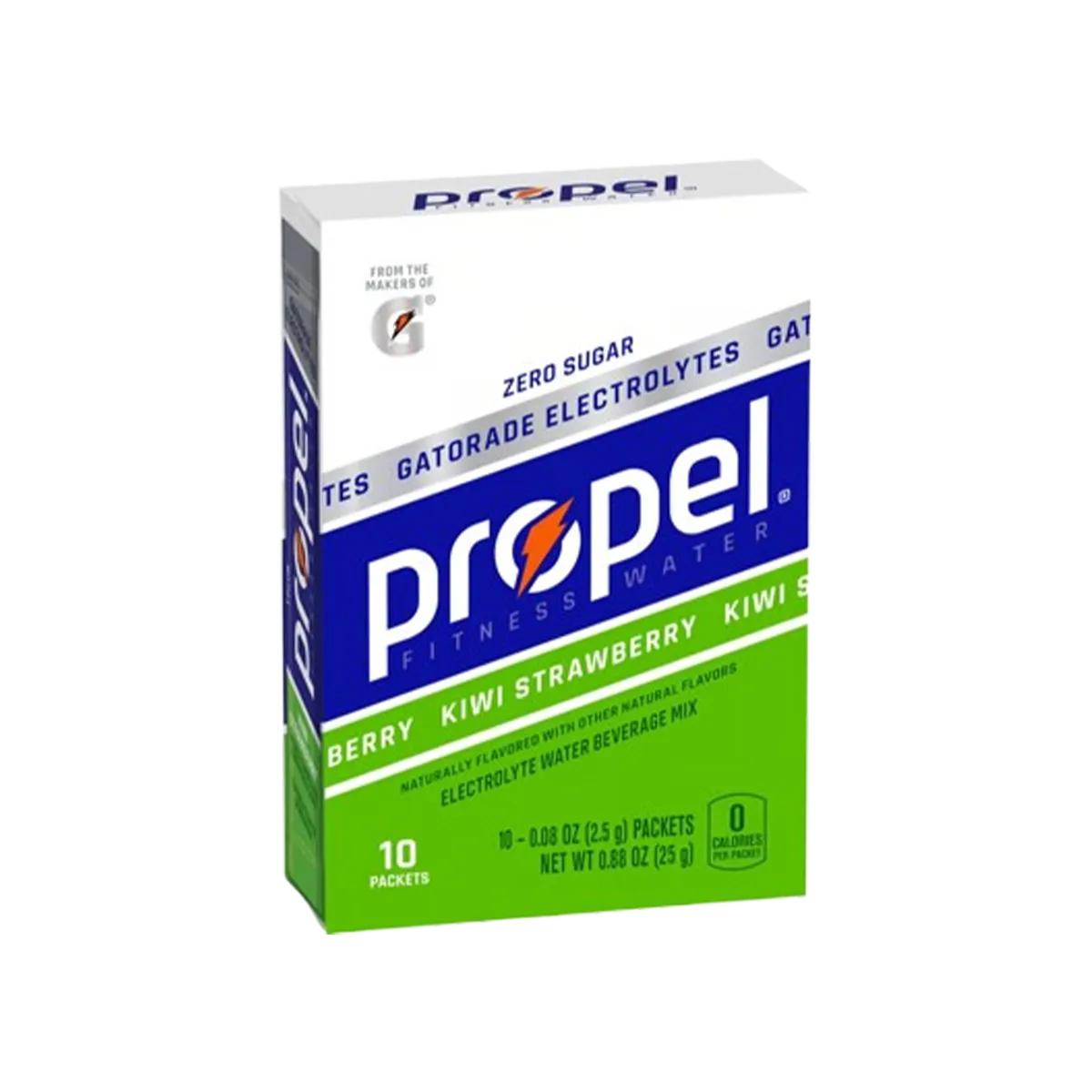 Propel Zero Sugar Electrolyte Water Beverage Mix Kiwi Strawberry Naturally Flavored 0.08 Oz 10 Ct