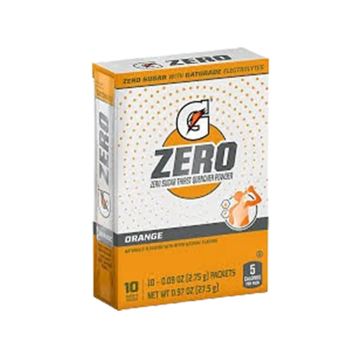 Gatorade Zero Sugar Thirst Quencher Powder Orange 0.97 Oz, 10 Count