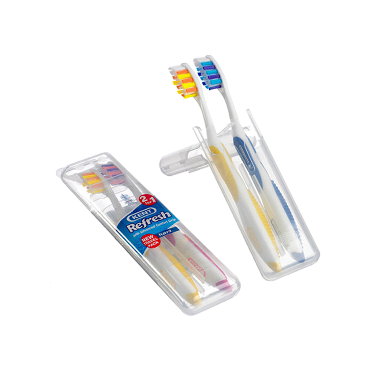 Kent Refresh 2 Pack Toothbrush Hard