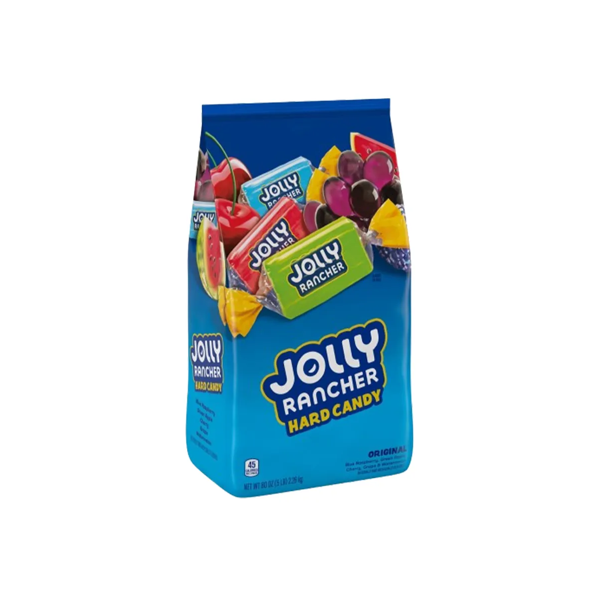 JOLLY RANCHER, Assorted Fruit Flavored Hard Candy, Individually Wrapped, 5 lb, Bag, 360 Pieces