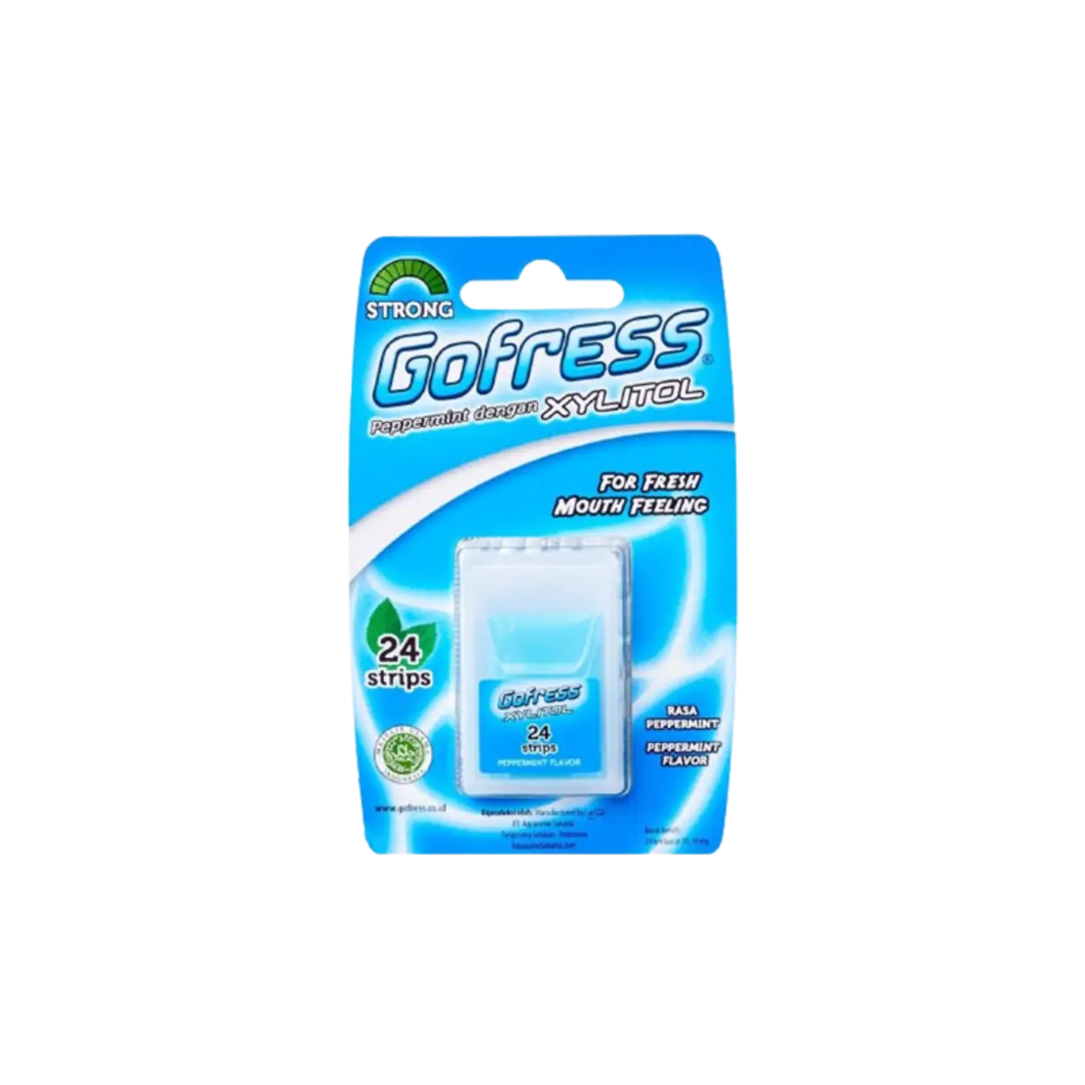 Gofress Xylitol Mouth Strips Peppermint 24 Strips