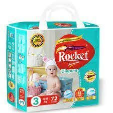 ROCKET PREMIUM DIAPER JUMBO M 72PCS (4-9KG)