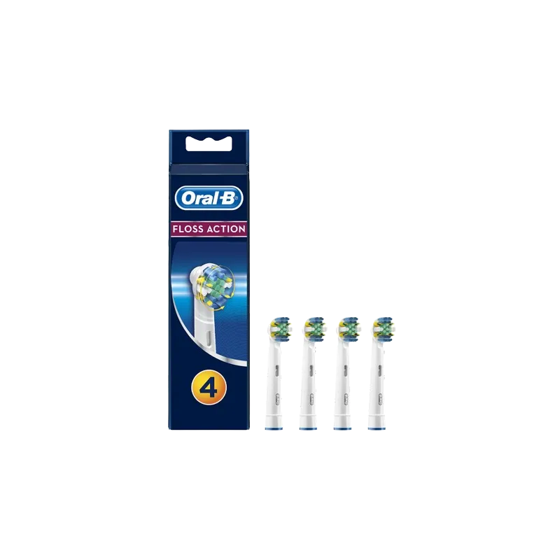 Oral-B Toothbrush FlossAction Power Refill Heads 4s
