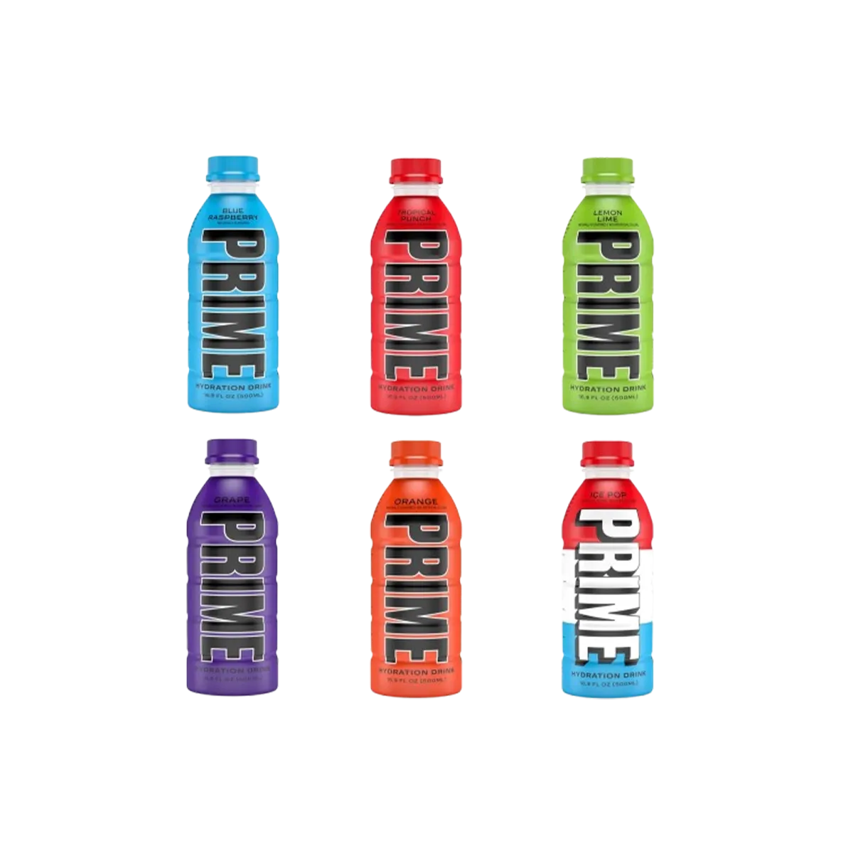 Prime Hydration Drink by Logan Paul & KSI ALL FLAVOURS BOTTLE USA IMPORT