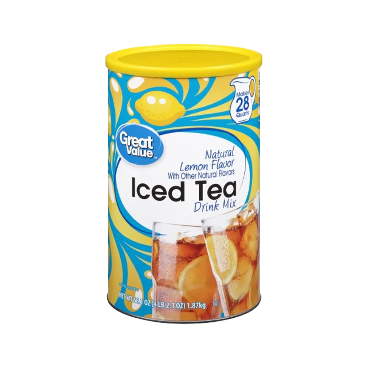 Great Value Natural Lemon Flavor Iced Tea Drink Mix, 66.1 oz
