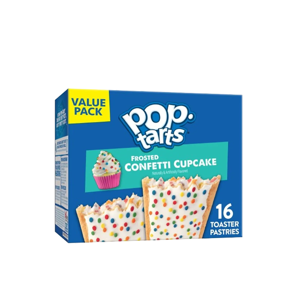 Pop-Tarts Frosted Confetti Cupcake Toaster Pastries, Shelf-Stable, Ready-to-Eat, Instant, 16 Count Box