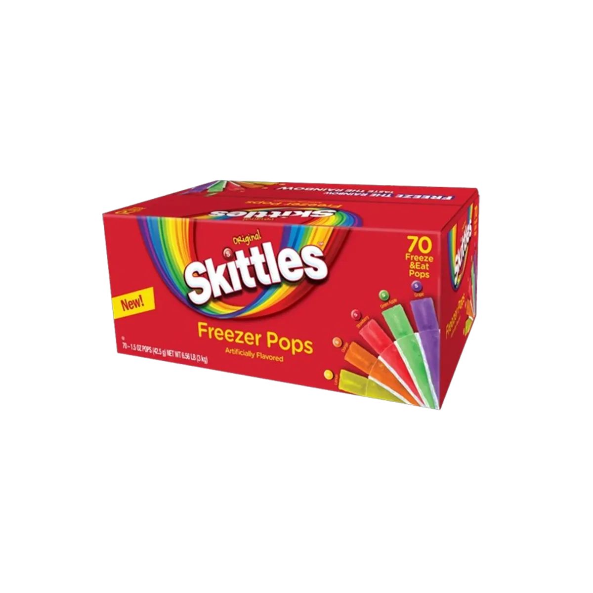 Skittles Variety Pack Freezer Pops, Gluten Free Ice Pops, 1.5 oz, 70 Count