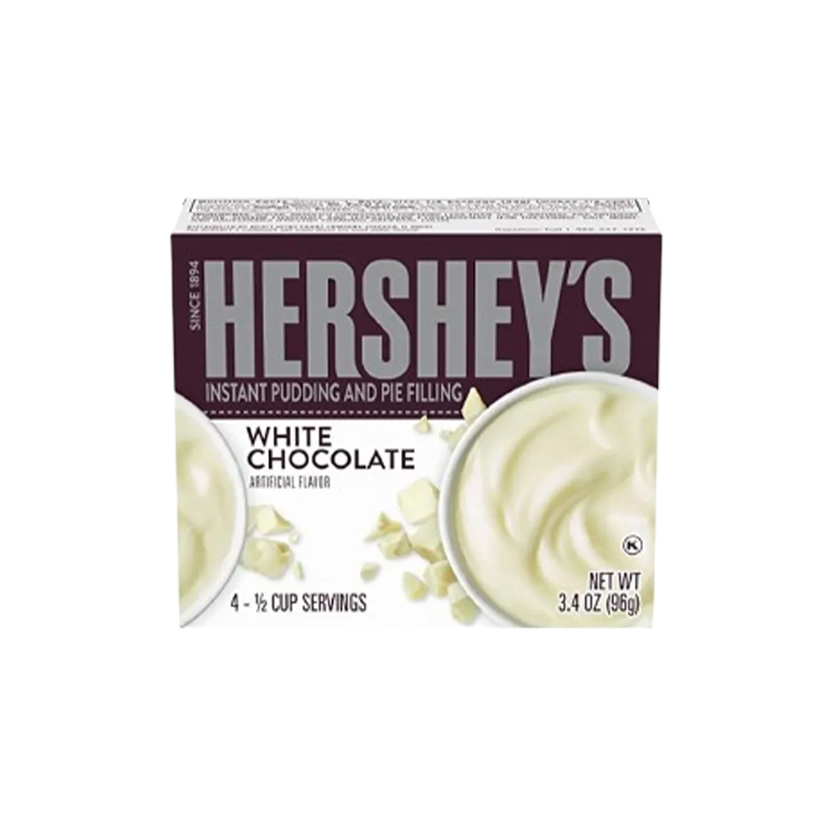 Hershey's White Chocolate Instant Pudding and Pie Filling, 3.4 oz Box