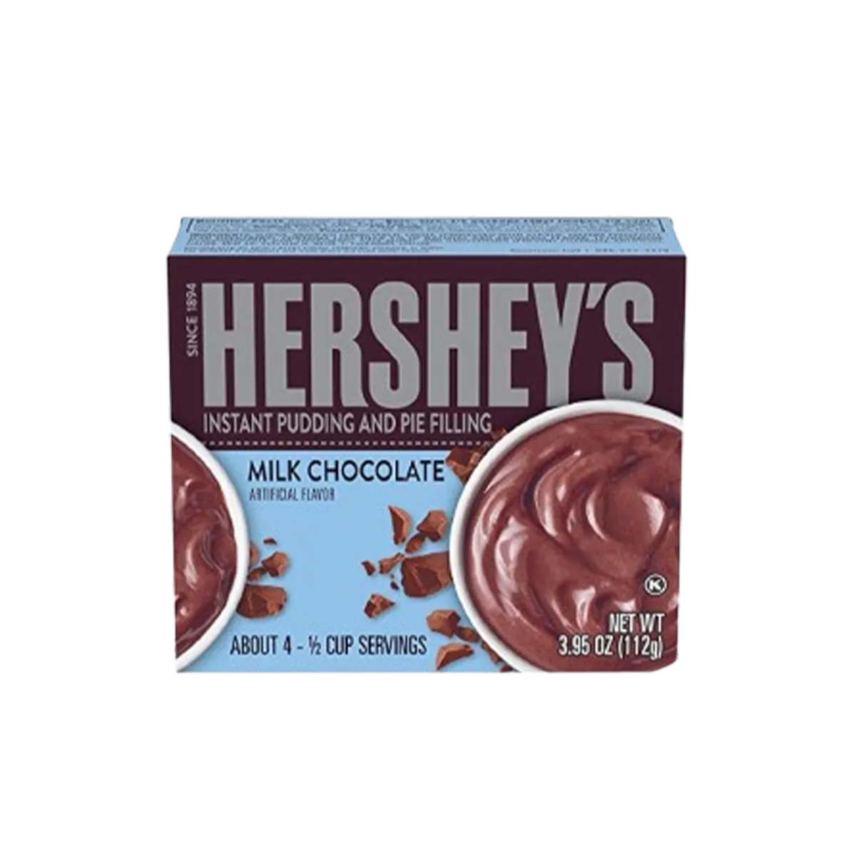 Hershey's Milk Chocolate Instant Pudding and Pie Filling, 3.95 oz Box