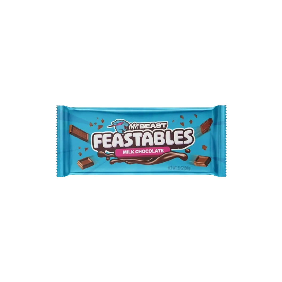 Feastables MrBeast Milk Chocolate Bar, 2.1 oz (60g), 1 Count