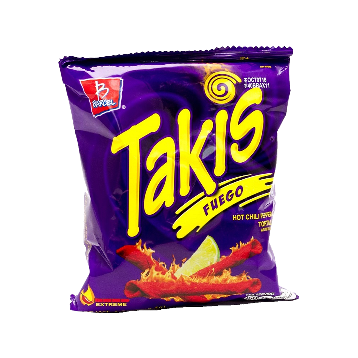 Takis Fuego Hot Chili Pepper & Lime Tortilla Chips 56g