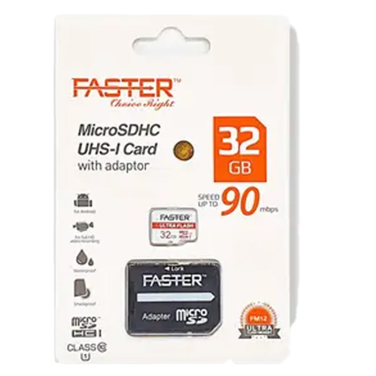 Faster Micro SDHC UHS-1 Card 32Gb